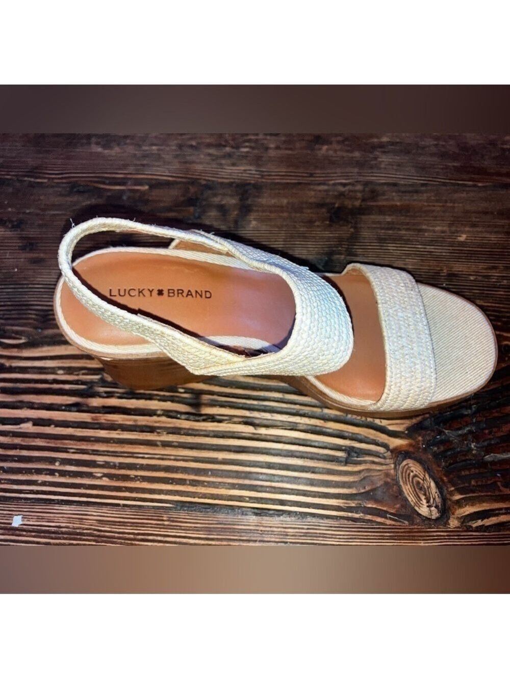 NEW Lucky Brand Delukah Womens Ankle Strap Slingback Wedges W10 NWOT - Picture 7 of 8